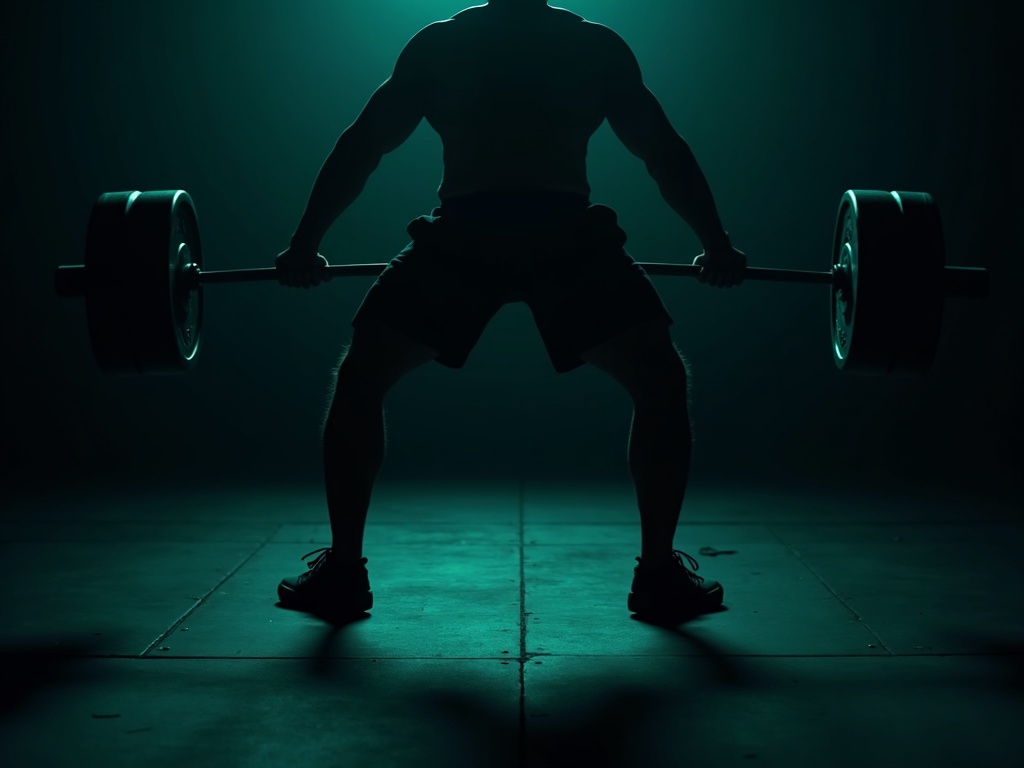 A lifter grooving squat depth and pattern with a light bar