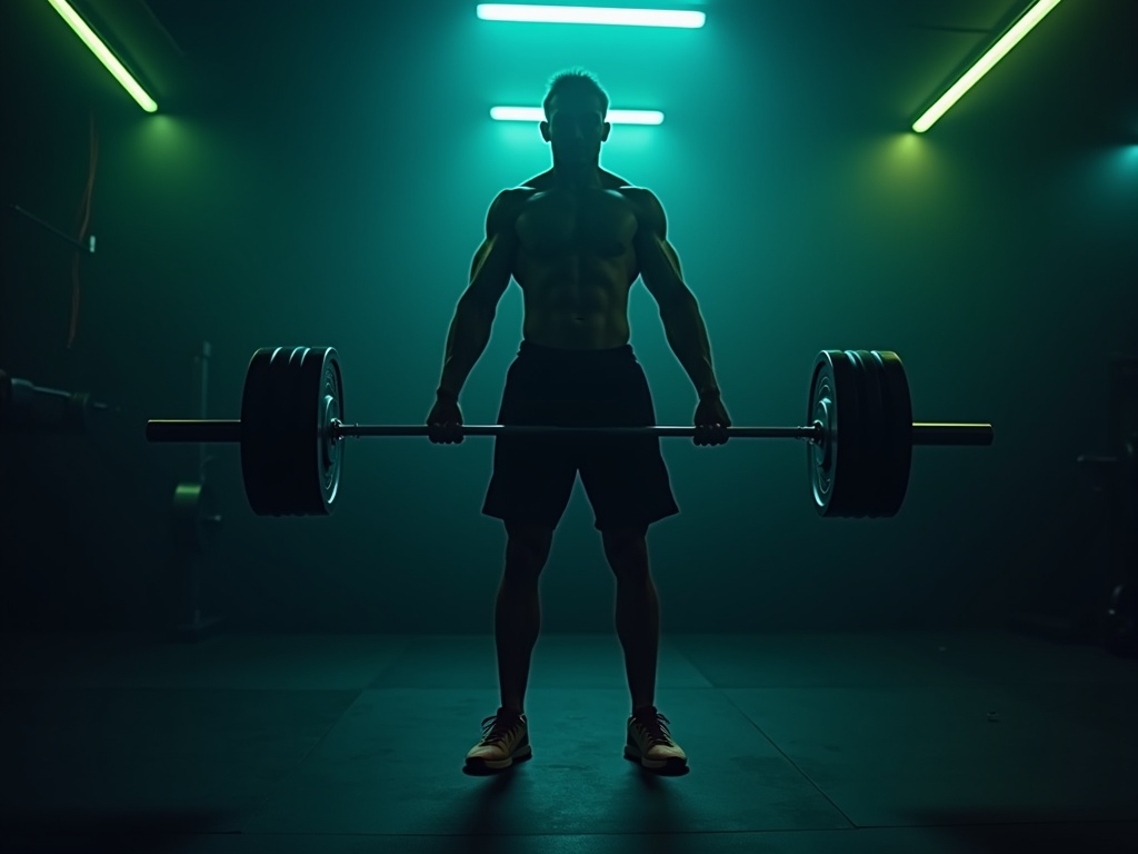 A lifter moving lighter weight with clean controlled form