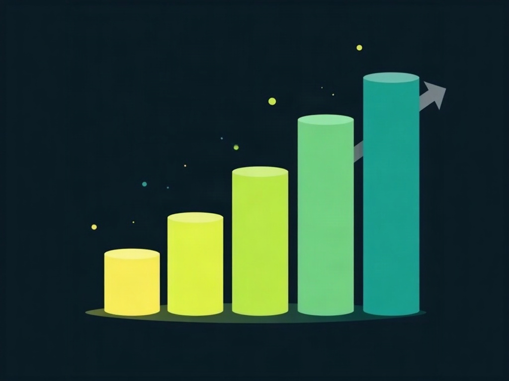 Abstract illustration of reps climbing then stepping up to heavier weight