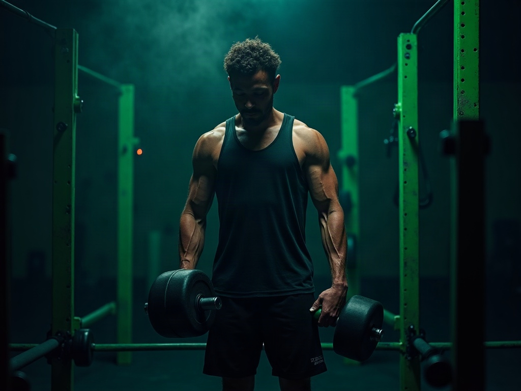 A lifter easing back into training with lighter weights after being sick